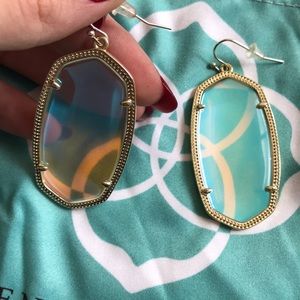 Danielle earrings in dichroic glass